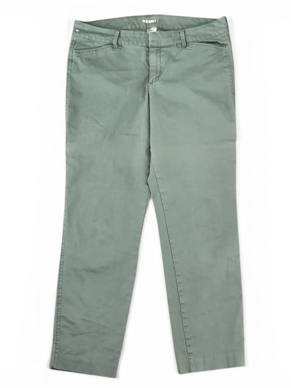 Old Navy Size 10 Dried Herb (Green) Pixie Chino Cotton/Spandex Pants - Picture 2 of 7